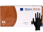 ABENA Rękawiczki nitrylowe bezpudrowe 100 sztuk | rozmiar XL (czarne)