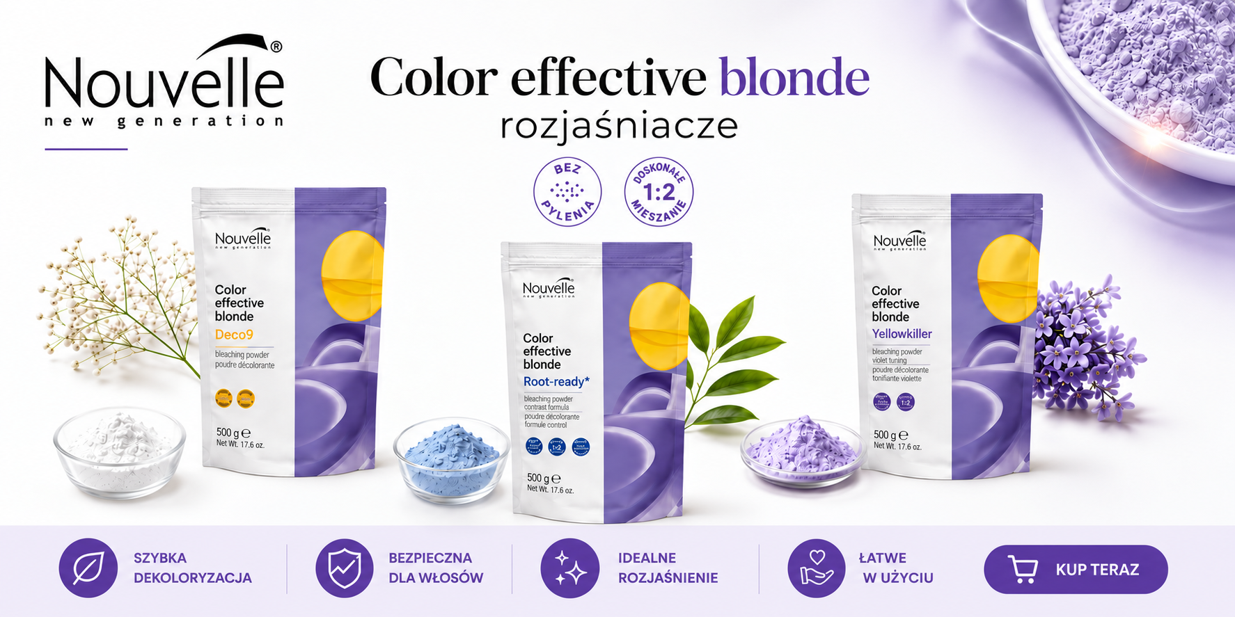 Nouvelle rozjaśniacze